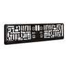 Support de plaque d'immatriculation noir EU