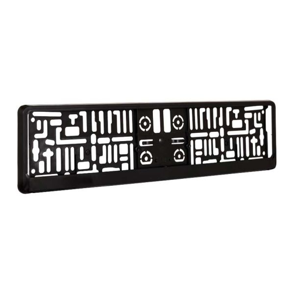 Support de plaque d'immatriculation noir EU