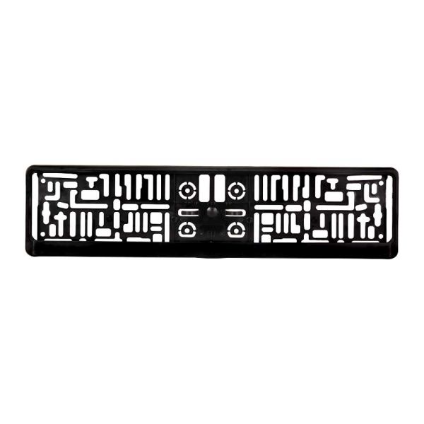 Support de plaque d'immatriculation noir EU