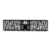 Support de plaque d'immatriculation noir EU