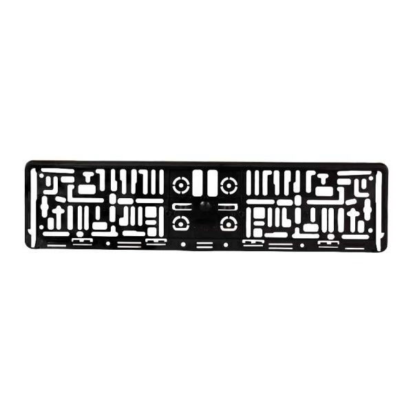 Support de plaque d'immatriculation noir EU