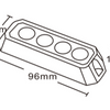 LED de lampe flash 10-30 volts 4 LED