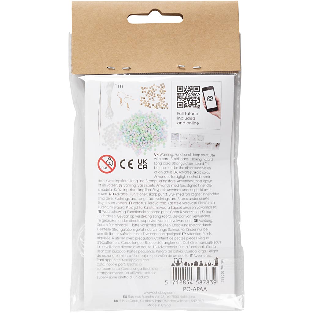 Creativ Company Mini Hobbies Set Bijoux Bracelet et Boucle d'oreille élastiques