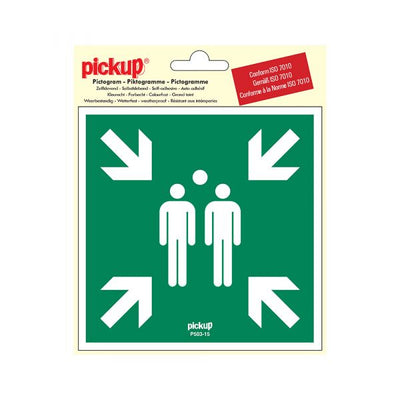 Place de rassemblement d'autocollants en calamité - 150x150 mm.