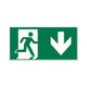 Signer la sortie d'urgence en baisse - 150x300 mm.