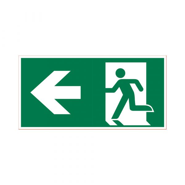 Sortie d'urgence de la plaque à gauche - 150x300 mm.