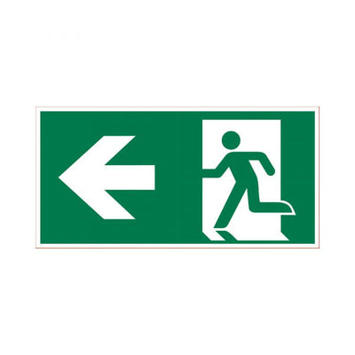 Sortie d'urgence de la plaque à gauche - 150x300 mm.