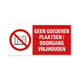Ne placez pas les marchandises! - 150x300 mm.