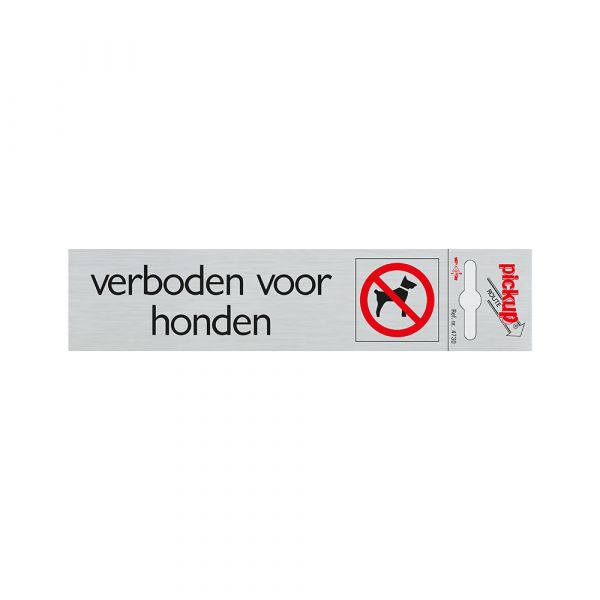Bord Alulook interdit aux chiens - 165x44 mm auto-adhésif.