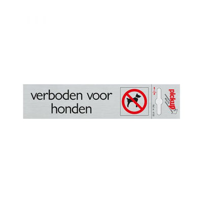 Bord Alulook interdit aux chiens - 165x44 mm auto-adhésif.