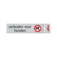 Bord Alulook interdit aux chiens - 165x44 mm auto-adhésif.