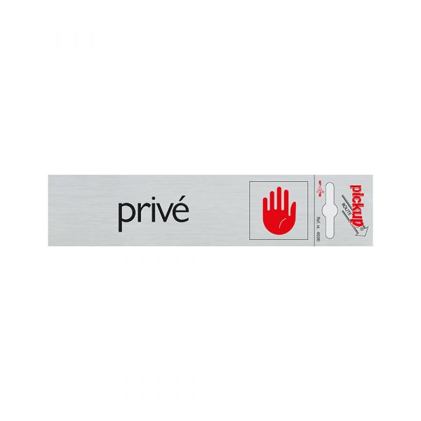 ALULOOK PRIVE PRIVE - 165x44 mm auto-adhésif.