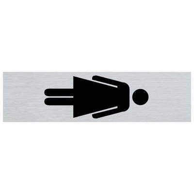 Plaque Alulook Ladies symbole debout - 165x44 mm auto-adhésif.