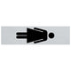 Plaque Alulook Ladies symbole debout - 165x44 mm auto-adhésif.