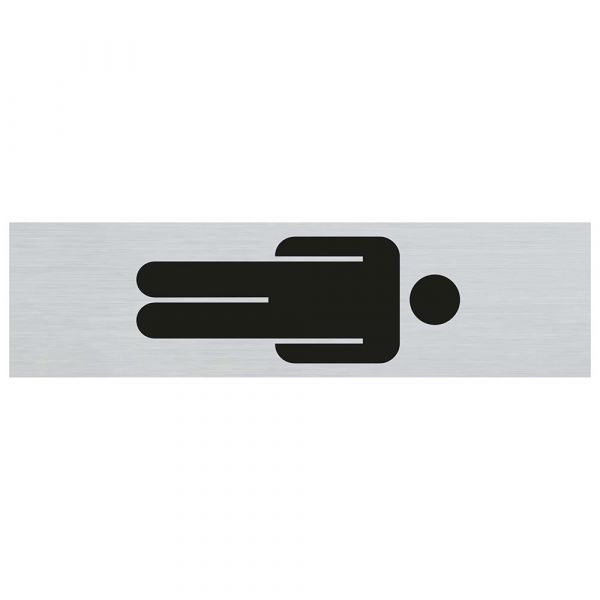 Plaque de symbole des hommes d'Alulook debout - 165x44 mm auto-adhésif.