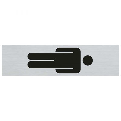 Plaque de symbole des hommes d'Alulook debout - 165x44 mm auto-adhésif.