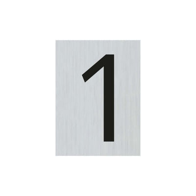 Plaque Alulook numéro 1 - 44x60 mm auto-adhésif.