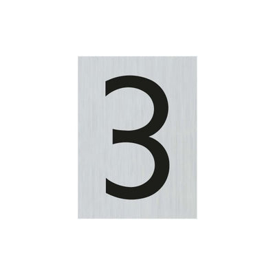 Plaque de qualité Alulook 3 - 44x60 mm auto-adhésif.