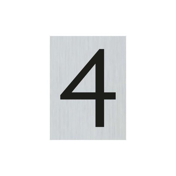 ALULOOK NUMÉRO 4 - 44X60 MM-ADHESIVE.
