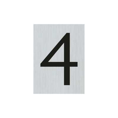 ALULOOK NUMÉRO 4 - 44X60 MM-ADHESIVE.
