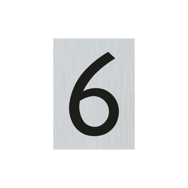 ALULOOK NUMÉRO 6 - 44X60 MM-ADHESIVE.