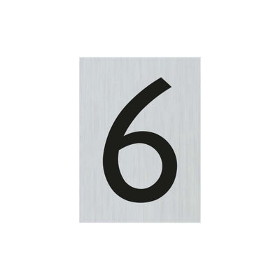 ALULOOK NUMÉRO 6 - 44X60 MM-ADHESIVE.