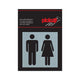 Alulook Ladies Men - 80x80 mm auto-adhésif.
