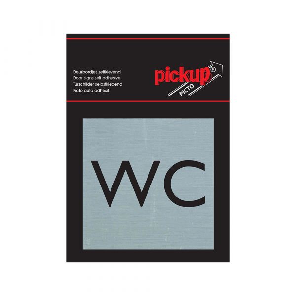 ALULOOK WC PLAQUE - 80x80 mm auto-adhésif.