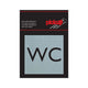 ALULOOK WC PLAQUE - 80x80 mm auto-adhésif.