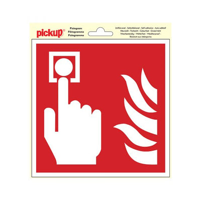 Détecteur d'autocollant Placer le feu - 200x200 mm.