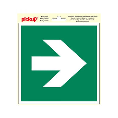 Flèche d'autocollant flèche droite - 200x200 mm.
