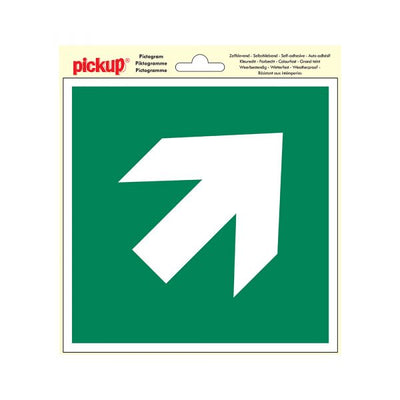 Sticker Escape Road Flèche inclinée - 200x200 mm.