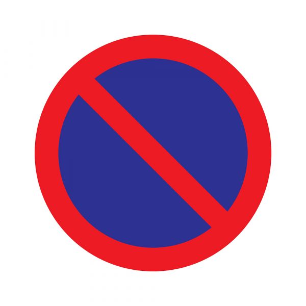 Interdiction de stationnement des autocollants - 200 mm de round.