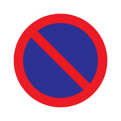 Interdiction de stationnement des autocollants - 200 mm de round.