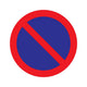 Interdiction de stationnement des autocollants - 200 mm de round.