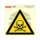 Substances toxiques autocollants - Triangle de 200 mm.