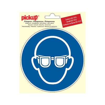 Lunettes de sécurité des autocollants requis - 150 mm à round.