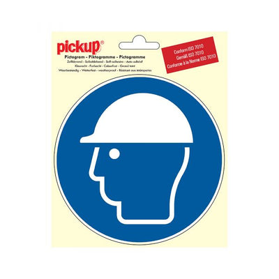 Portant Casque de sécurité des autocollants - 150 mm de round.