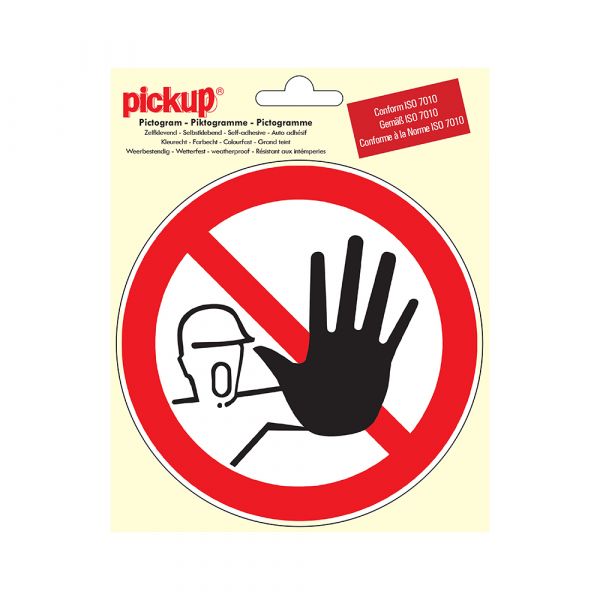 Autocollant interdit pour les personnes non autorisées - 150 mm de round.