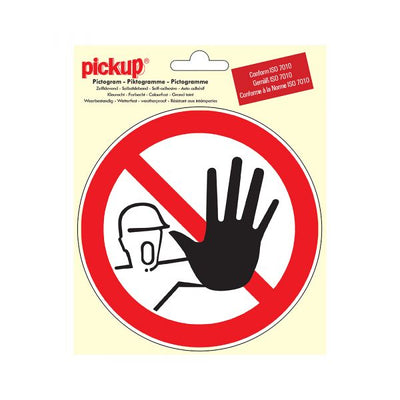 Autocollant interdit pour les personnes non autorisées - 150 mm de round.