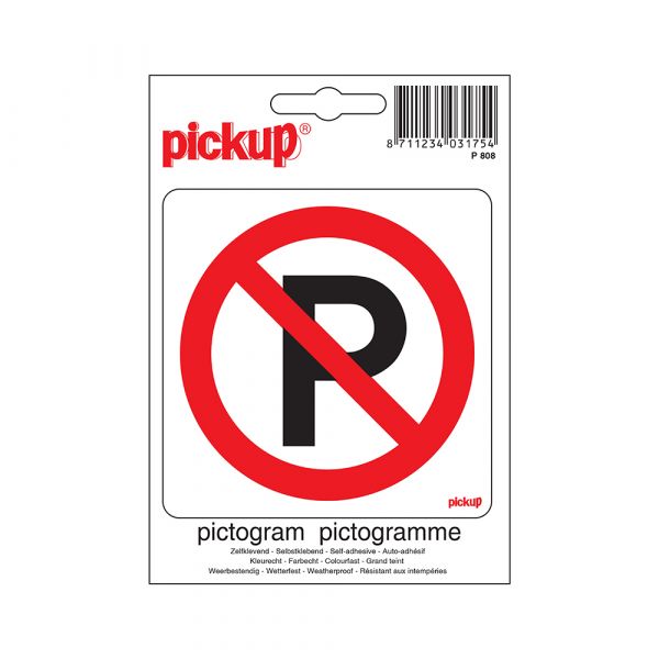 Autocollant interdit de stationner - 100x100 mm.