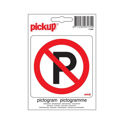 Autocollant interdit de stationner - 100x100 mm.