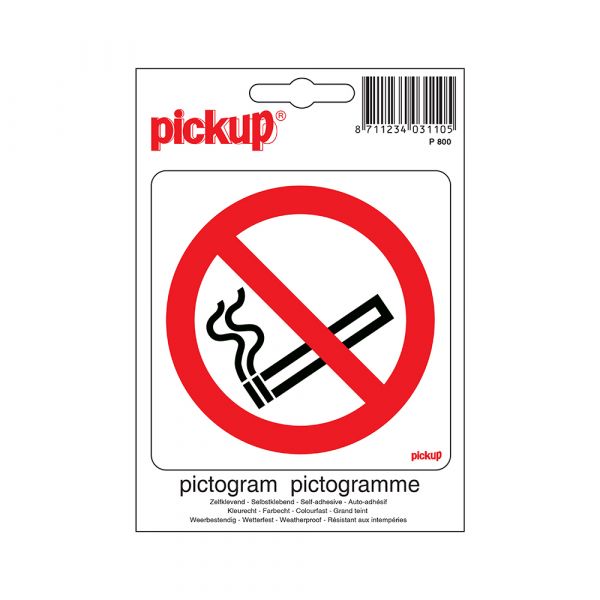 Autocollant interdit de fumer - 100x100 mm.