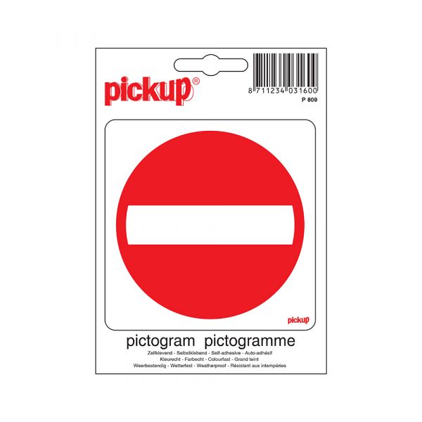 Accès interdit d'autocollant - 100x100 mm.