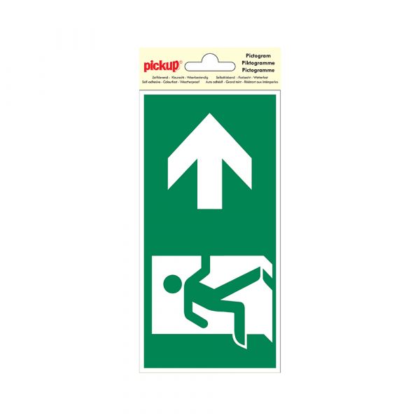 Exit d'urgence des autocollants à droite - 100x200 mm.