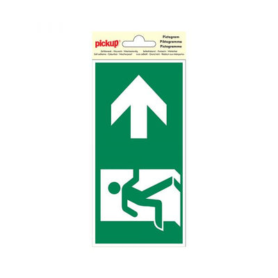 Exit d'urgence des autocollants à droite - 100x200 mm.