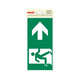 Exit d'urgence des autocollants à droite - 100x200 mm.