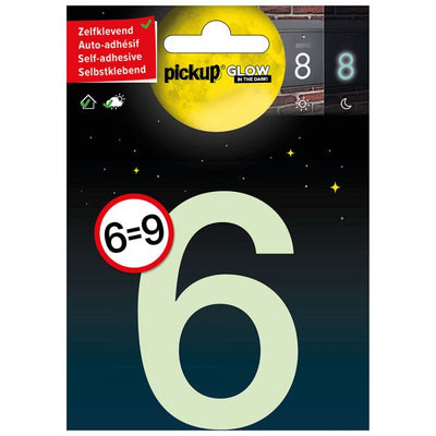 Glow in the Dark Number 6 = 9 - 75 mm auto-adhésif.