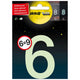 Glow in the Dark Number 6 = 9 - 75 mm auto-adhésif.