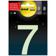 Glow in the Dark Number 7 - 75 mm-Adhésive.